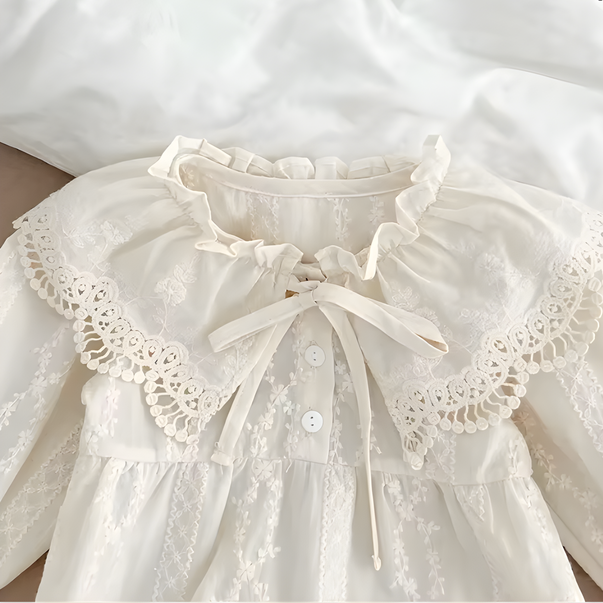 Barboteuse BÉBÉ 100% Coton Brodée - "Fleurs de Coton" | Etika Paris