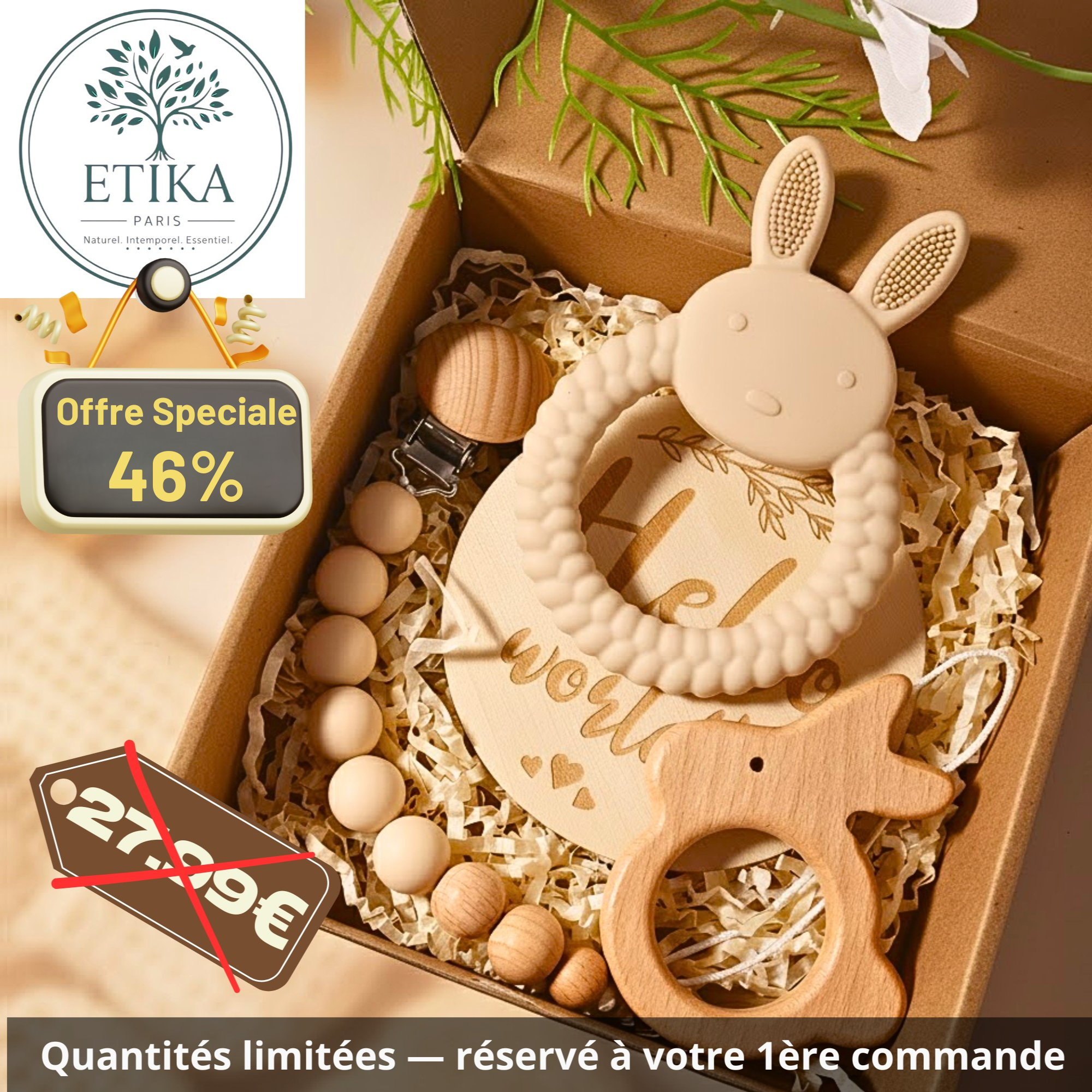 Coffret Cadeau Naissance Lapin 3-en-1 🎁 (Offre Exclusive)